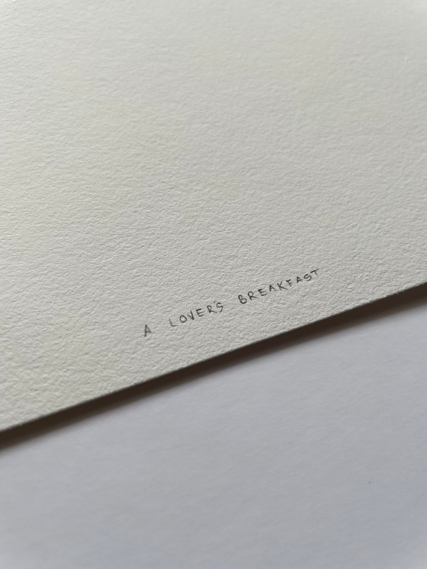 'A Lover's Breakfast' artwork title