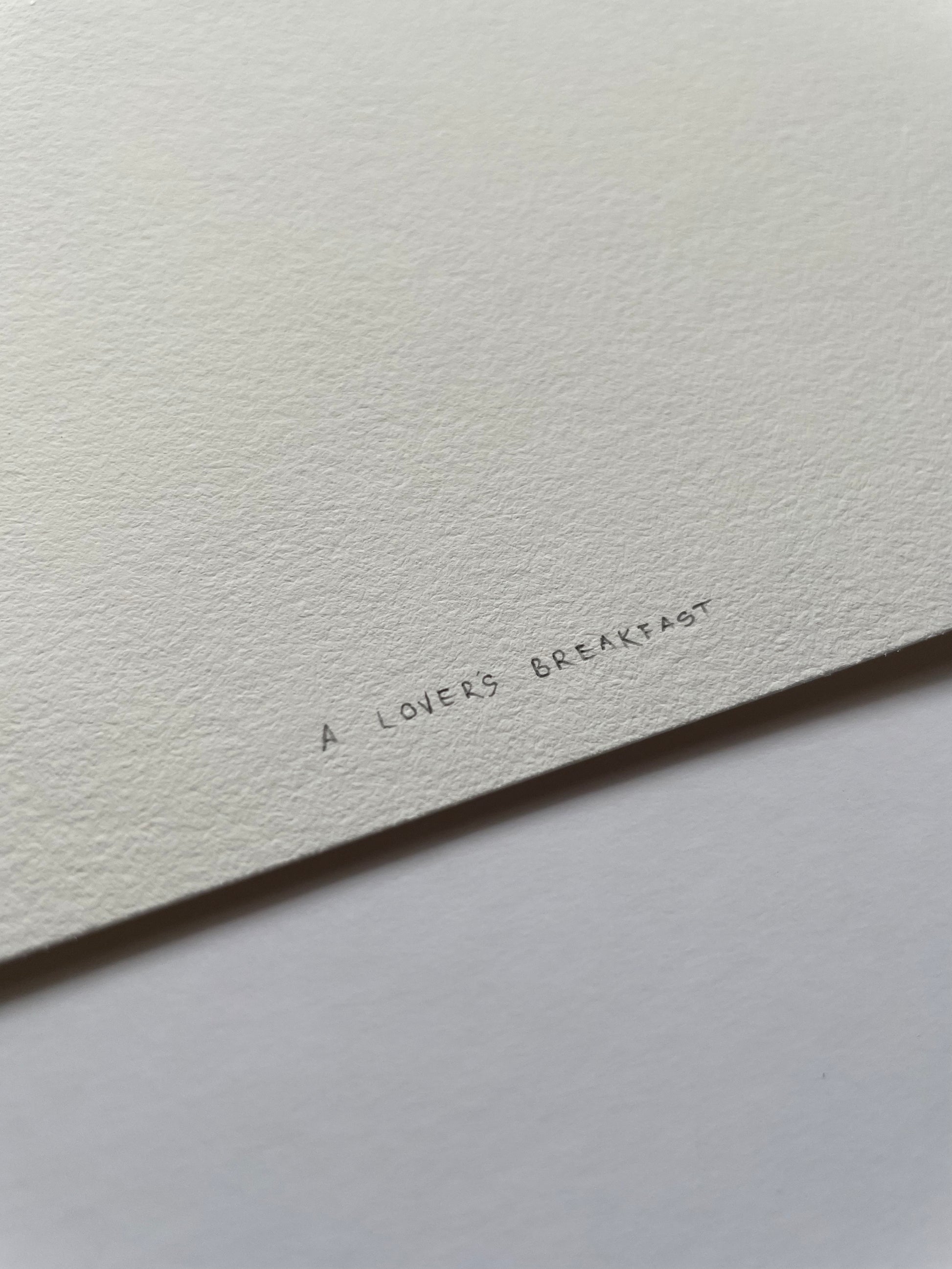 'A Lover's Breakfast' artwork title
