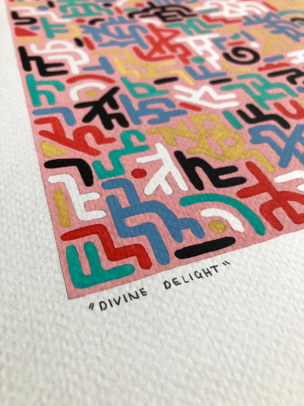 Divine Delight title of the artwork written by artist