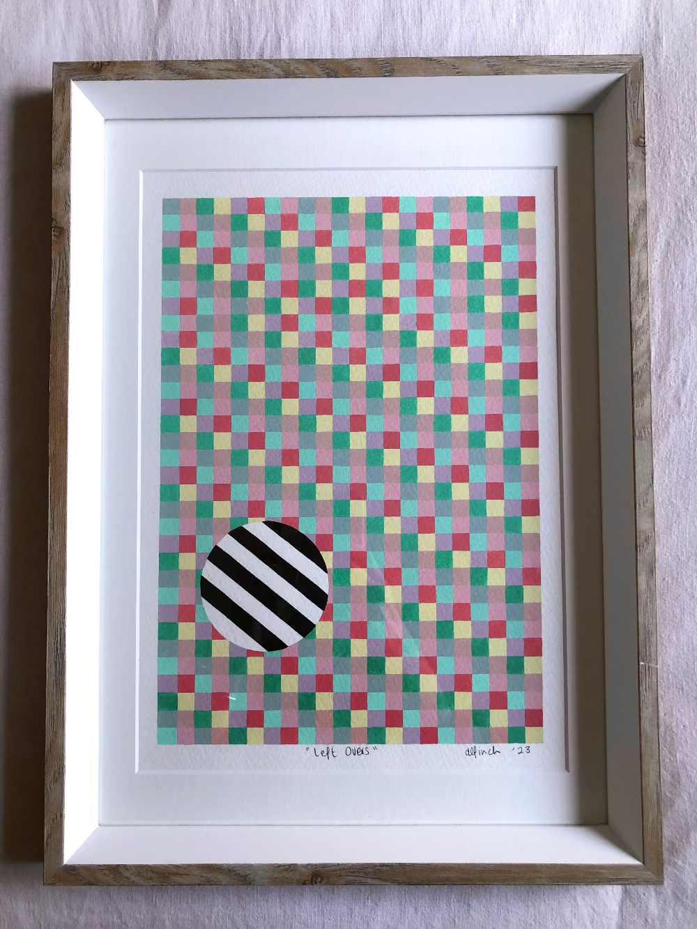 Left Overs gouache artwork photographed framed