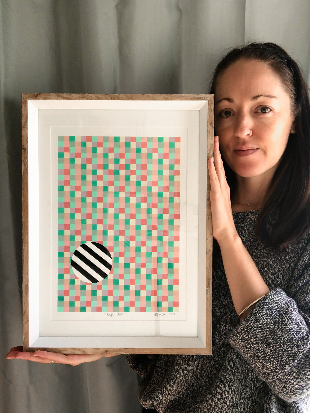 Left Overs gouache artwork photographed with artist