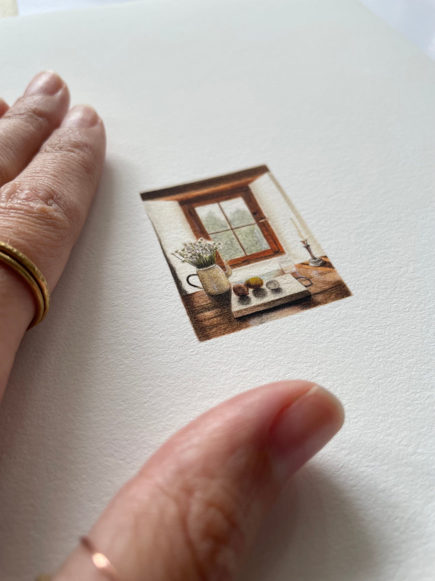 The Cottage Window print scale